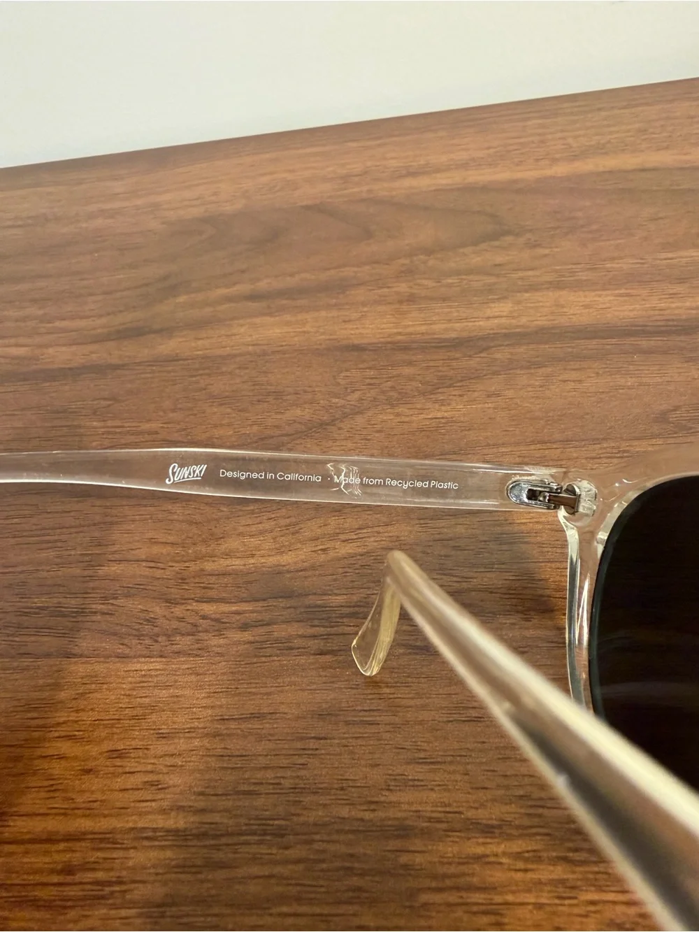 Sunski Clear Round Frame Sunglasses with Black Lenses